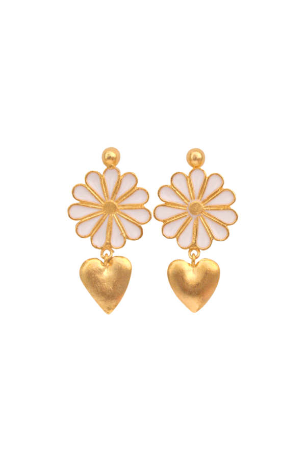 Aretes Margarita de Corazones Med